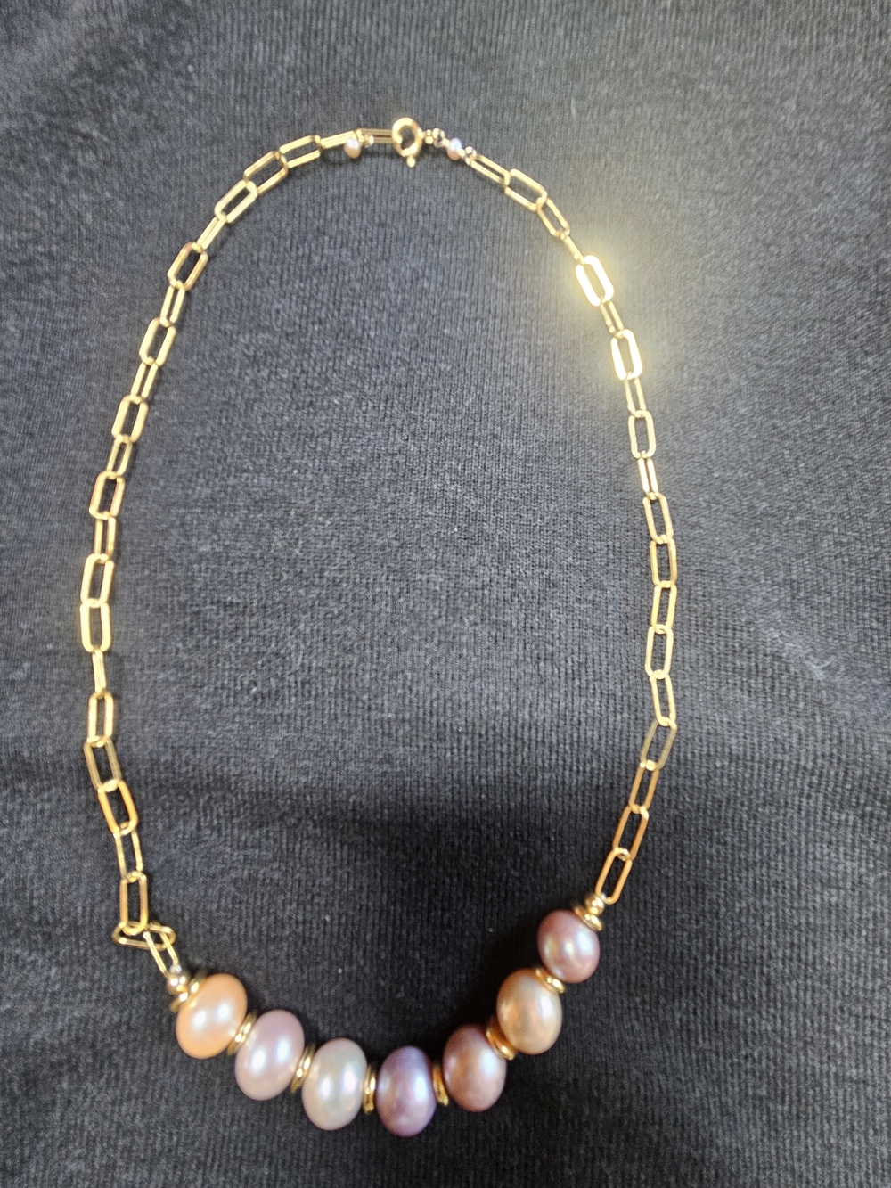 Edison Pearl & Gold Chain Necklace